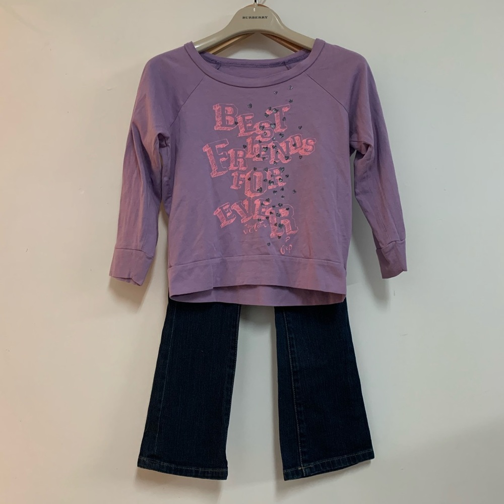 Juicy Couture oversized shirt and wide leg Jean